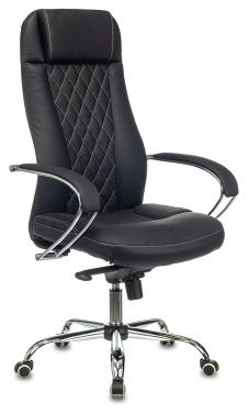Фото кресло руководителя бюрократ ch-609sl/eco/black черный эко.кожа крестовина металл хром