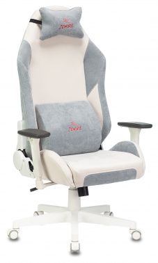 Кресло игровое Zombie EPIC PRO Fabric с подголов. крестовина пластик пластик белый