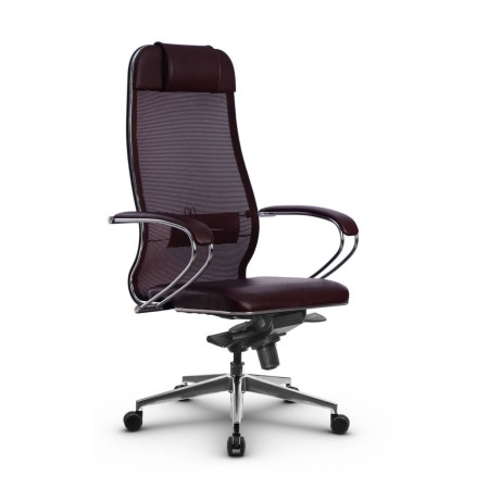 Фото metta l 1m 36/k_17839_сетка x2 - темно-бордовый_кожа перфорированная newleather - темно-бордовый