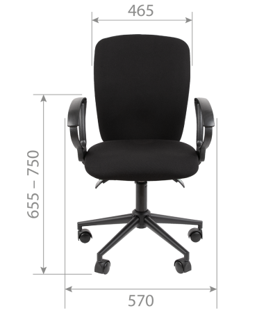 Фото офисное кресло chairman 9801 россия ткань t08 черный black
