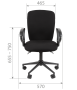 Фото офисное кресло chairman 9801 россия ткань t08 черный black