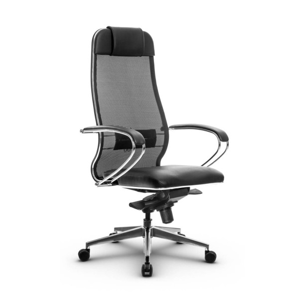 Фото metta l 1m 36/k_17839_сетка x2 - черный_кожа перфорированная newleather - черный