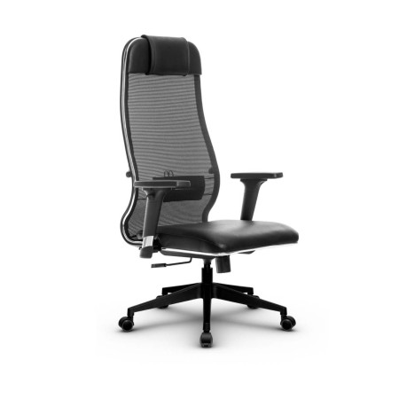 Фото metta l 1m 36/2d_17832_сетка x2 - черный_кожа перфорированная newleather - черный