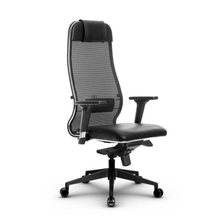 Фото metta l 1m 36/2d_17840_сетка x2 - черный_кожа перфорированная newleather - черный