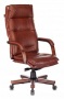 Фото кресло руководителя бюрократ t-9927walnut светло-коричневый leather eichel кожа крестовина металл/дерево