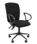 Фото офисное кресло chairman 9801 россия ткань t08 черный black