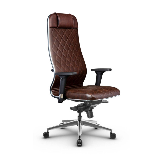 Фото metta l 1m 40m/2d_17839_кожа перфорированная newleather - темно-коричневый_кожа перфорированная newleather - темно-коричневый