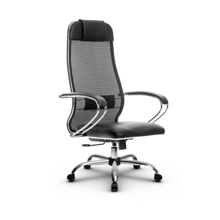 Фото metta l 1m 36/k_17833_сетка x2 - черный_кожа перфорированная newleather - черный