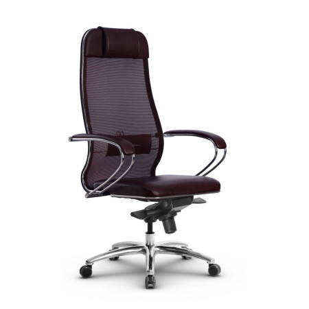 Фото metta l 1m 36/k_17838_сетка x2 - темно-бордовый_кожа перфорированная newleather - темно-бордовый