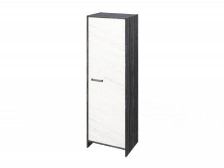 Фото Шкаф FB-571.G. Фурнитура ЧЕРНАЯ, Древесина Графит / Мрамор Леванто белый