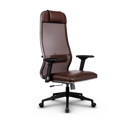 Фото metta l 1m 36/4d_17832_сетка x2 - коричневый_кожа перфорированная newleather - темно-коричневый