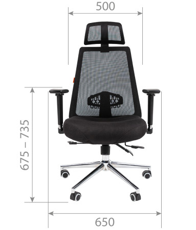 Фото офисное кресло chairman 535 россия lux ткань черный/серый