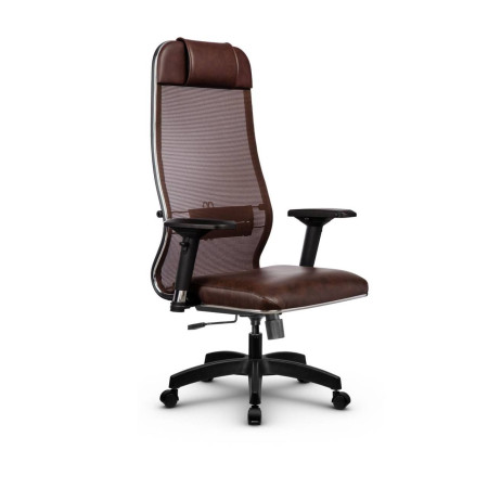 Фото metta l 1m 36/4d_17831_сетка x2 - коричневый_кожа перфорированная newleather - темно-коричневый