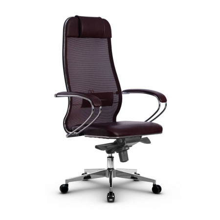 Фото metta l 1m 36/k_17841_сетка x2 - темно-бордовый_кожа перфорированная newleather - темно-бордовый