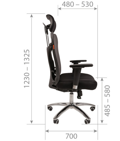 Фото офисное кресло chairman    769   россия   tw-11 черный n