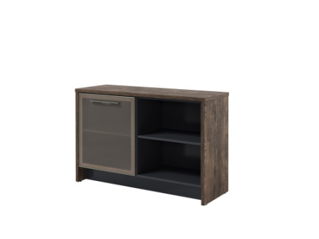 Фото Тумба со стеклянной дверью в профиле Т-12-06л, левая, Дуб Бунратти