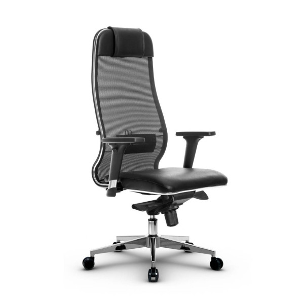 Фото metta l 1m 36/2d_17841_сетка x2 - черный_кожа перфорированная newleather - черный