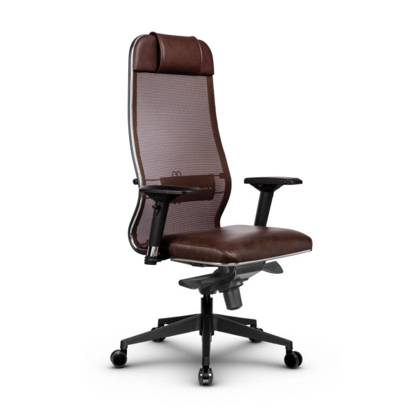 Фото metta l 1m 36/4d_17840_сетка x2 - коричневый_кожа перфорированная newleather - темно-коричневый