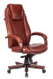 Фото кресло руководителя бюрократ t-9923walnut кожа крестовина металл/дерево