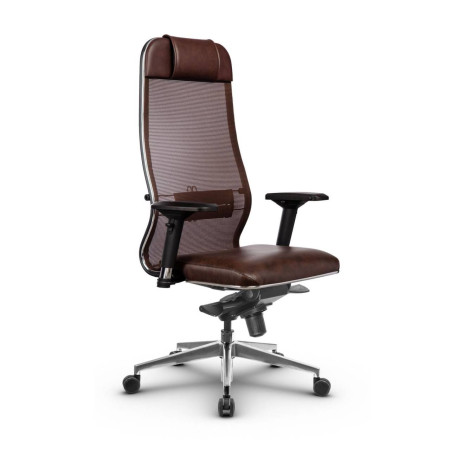 Фото metta l 1m 36/4d_17839_сетка x2 - коричневый_кожа перфорированная newleather - темно-коричневый