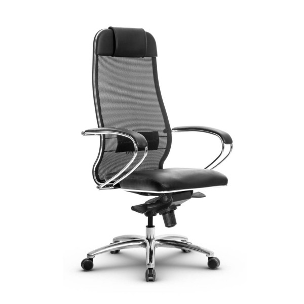 Фото metta l 1m 36/k_17838_сетка x2 - черный_кожа перфорированная newleather - черный