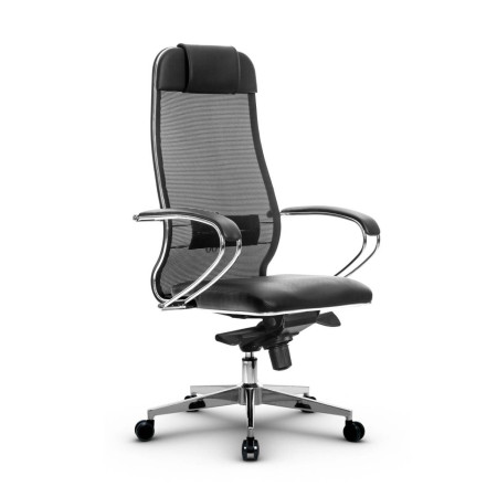 Фото metta l 1m 36/k_17841_сетка x2 - черный_кожа перфорированная newleather - черный