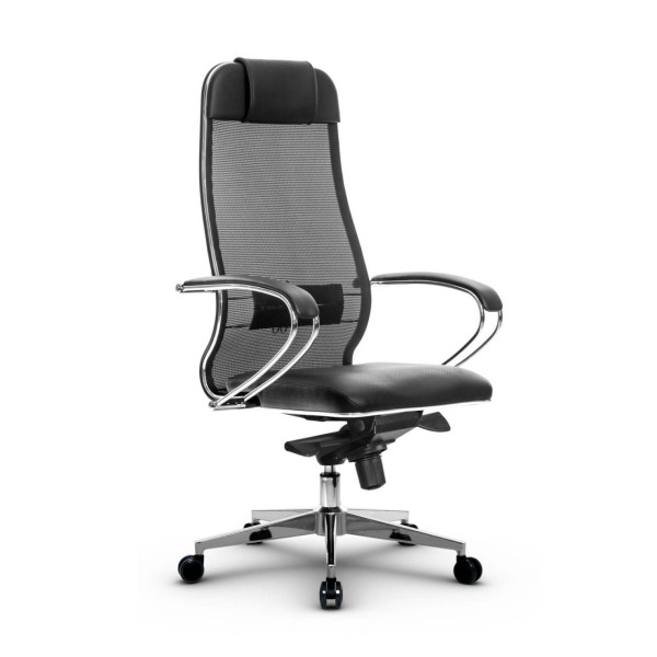 Фото metta l 1m 36/k_17841_сетка x2 - черный_кожа перфорированная newleather - черный