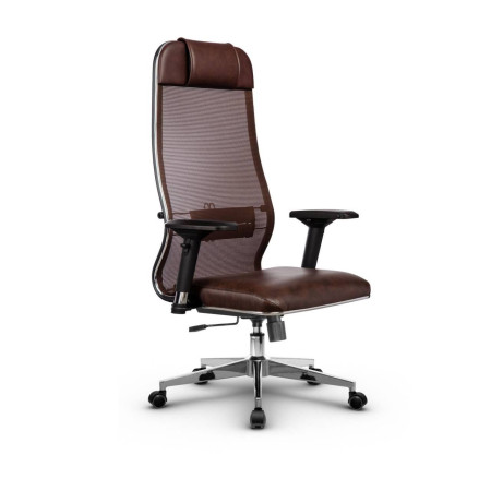 Фото metta l 1m 36/4d_17834_сетка x2 - коричневый_кожа перфорированная newleather - темно-коричневый